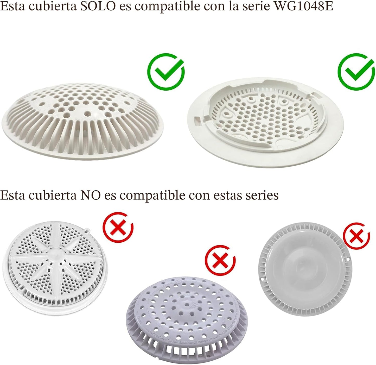 Tapa drenaje piscina blanca repuesto WG1048E