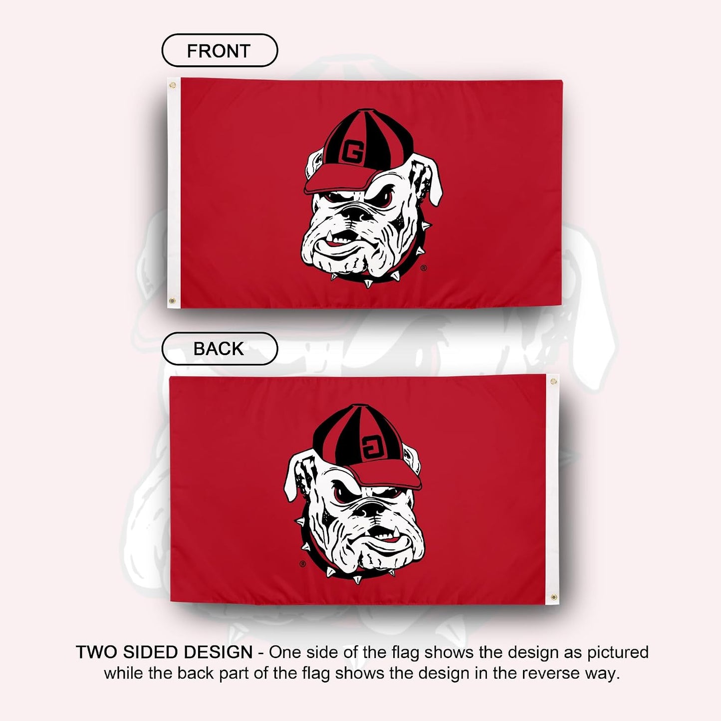 Bandera UGA Bulldogs 3x5ft 100% poliéster