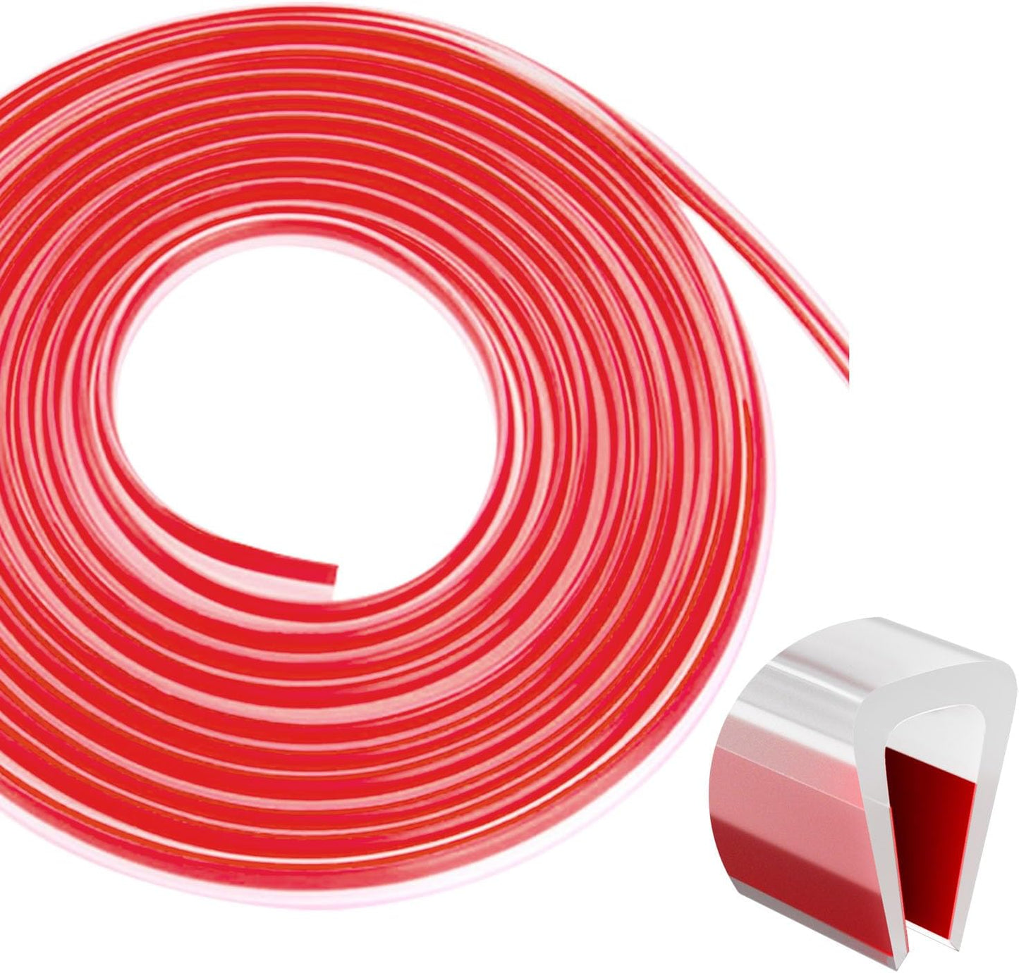 Moldura silicona autoadhesiva canal U para chapa