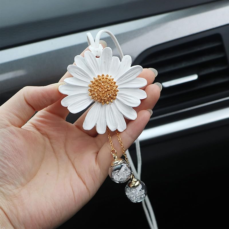 Adorno colgante flor para espejo retrovisor automóvil
