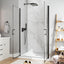 Puerta ducha pivote 46-48pulg x72pulg vidrio oscilante