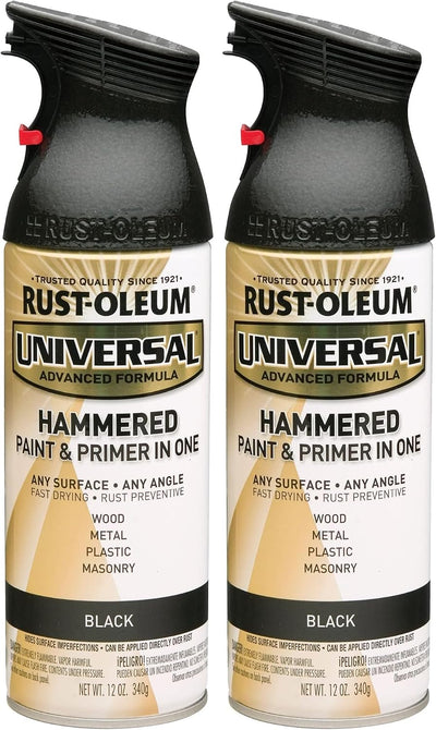 Pintura aerosol martillada universal 12oz negro pack 2