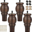 Patas madera muebles 5pulg set 4 con pernos M8