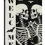 Bandera jardín Halloween calavera esqueleto blanco y negro