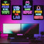 Letrero metal neon juegos 12x8 pulg set 4 decoración pared