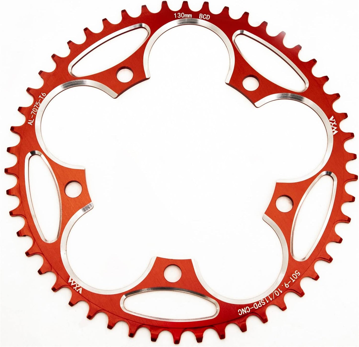 Plato 130BCD aluminio 7075-T6 para bicicleta carretera 38-60T