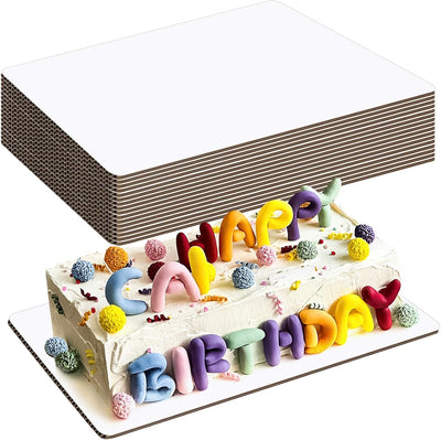 Tableros rectangulares para tartas 13.75 x 9.75 pulgadas color blanco cartón resistente