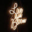 Letrero neón LED 12.8x15.16" bodas fiestas