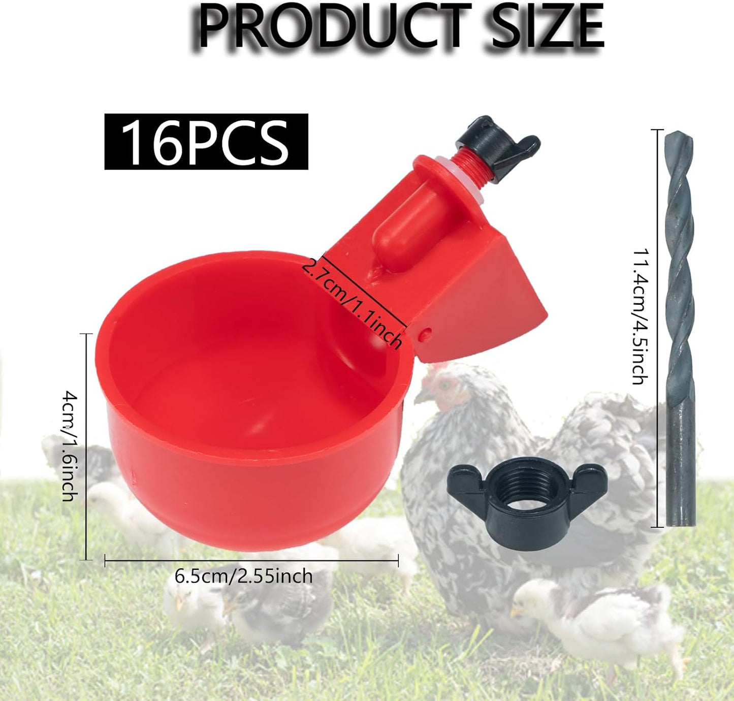 Set 16 Bebedores Automáticos para Aves con Taladro