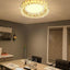Candelabro cristal LED empotrado 15.7" moderno