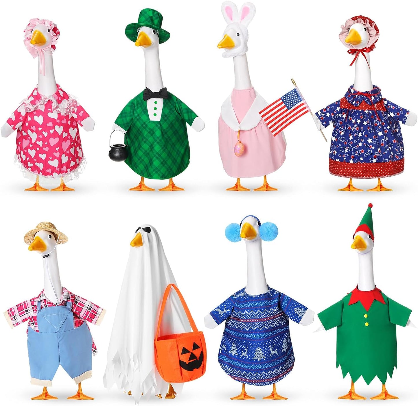 8 Trajes Ganso 23pulg Cemento Estilo Básico Decoración