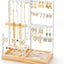 Soporte joyas 4 niveles 11 ganchos 132 agujeros blanco