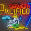 Letrero neón compat. cerveza Pacifico 24x20"