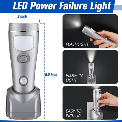 3 Luces LED Emergencia Recargables 4en1 Sensor Movimiento Hogar