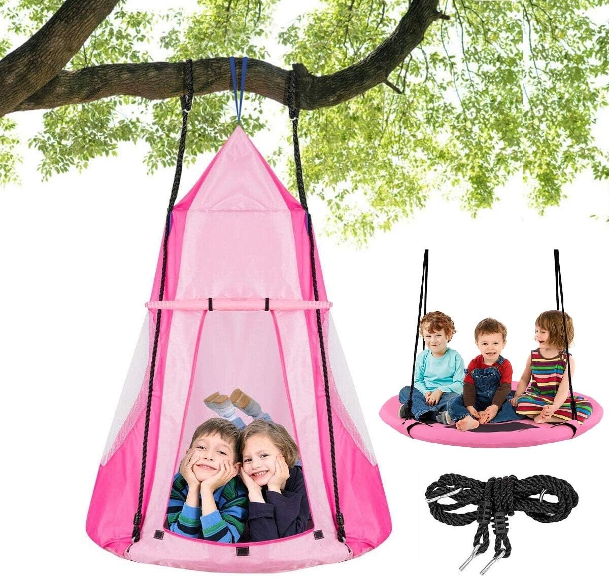 Set tienda campaña colgante 2en1 para niños asiento columpio