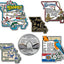 Juego 6 imanes Missouri 3D vintage coleccionables