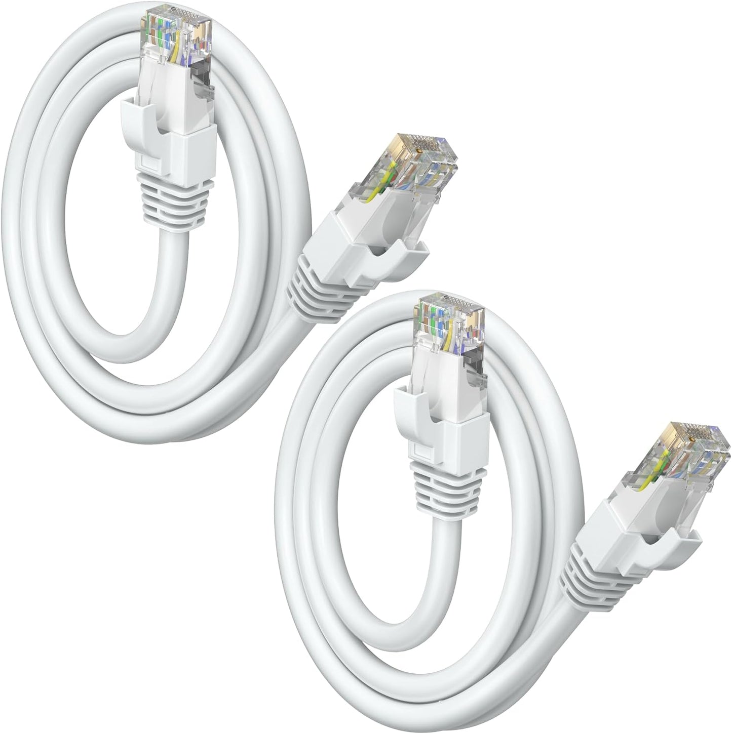 Cable Ethernet Cat 6 1.5ft 10 Gbps 550MHz color blanco