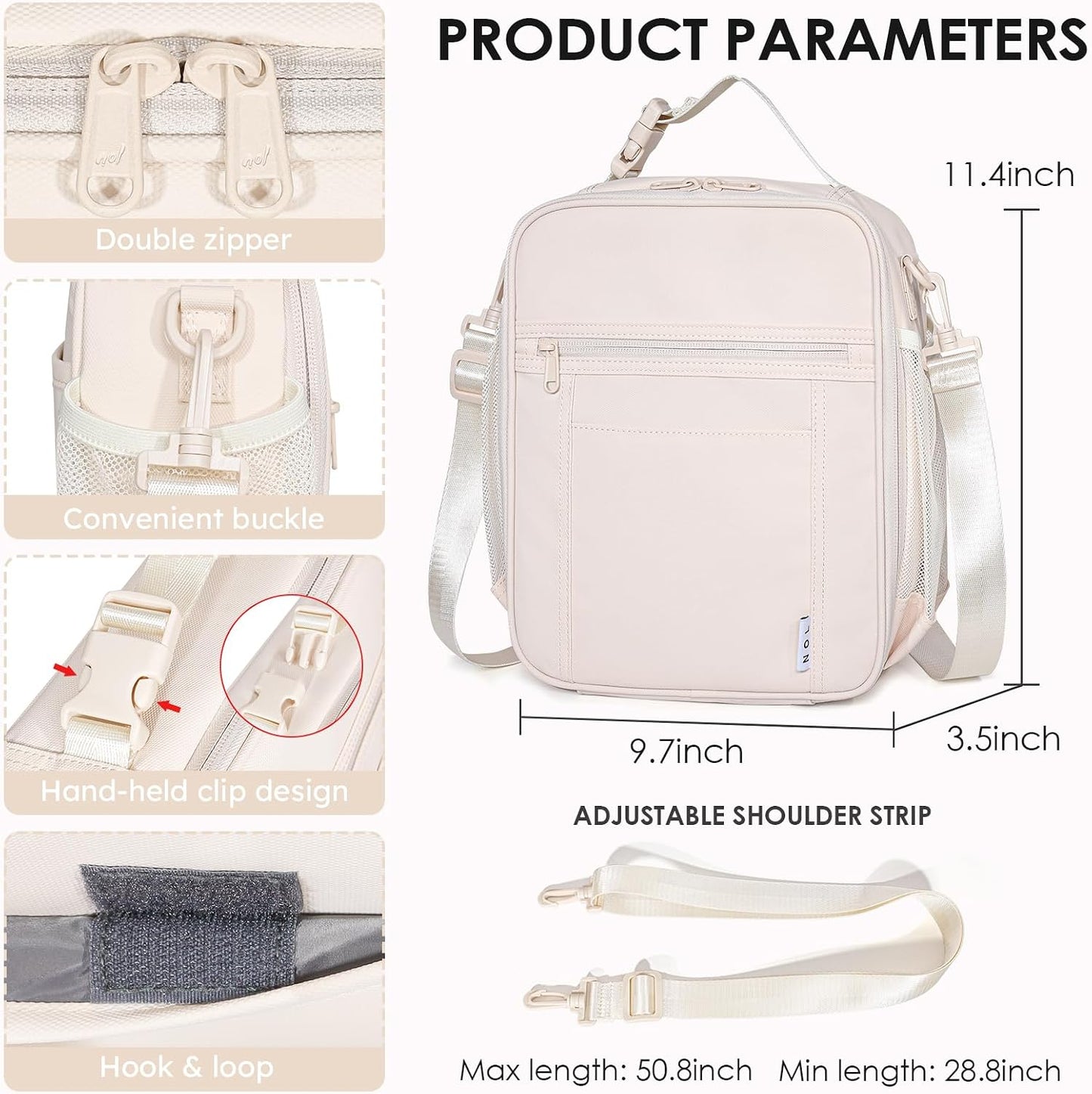Bolsa almuerzo nylon niños impermeable con enfriador