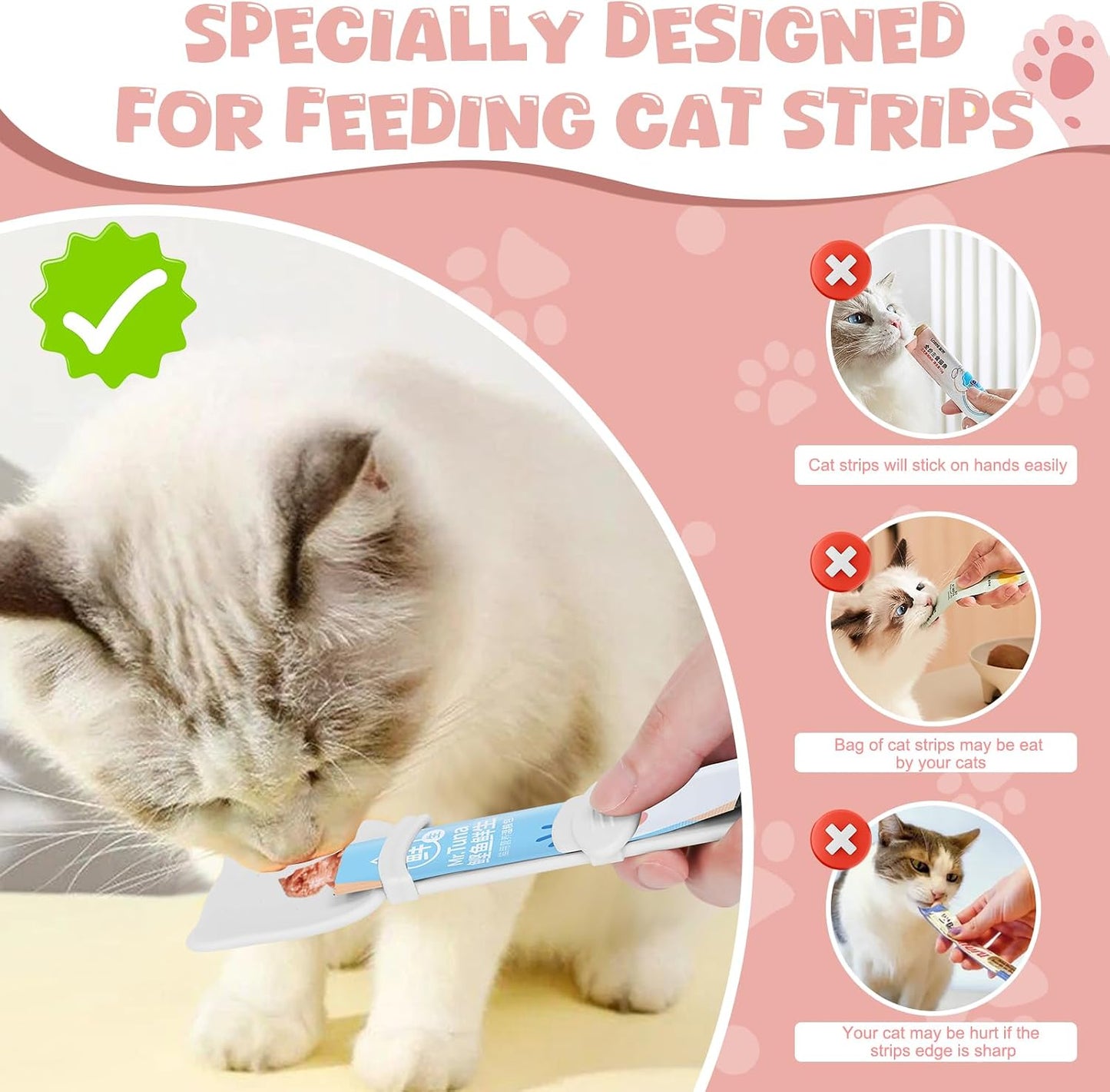 Set 5 tapas y cucharas para latas mascotas con fundas