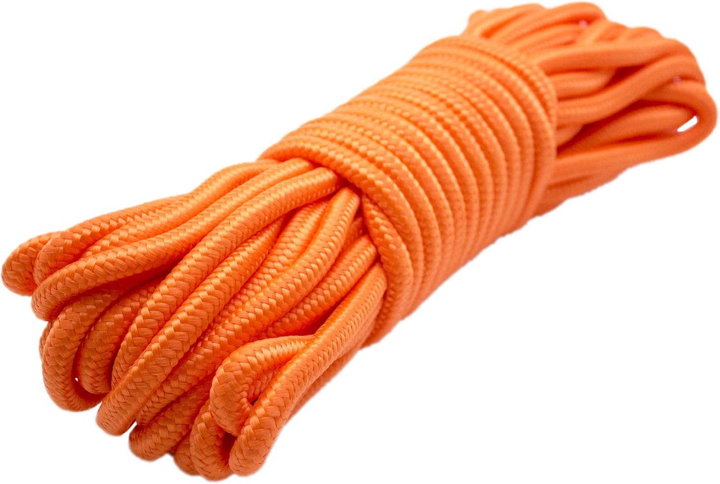 Cuerda campamento nailon trenzado 0.354pulg 50ft color naranja