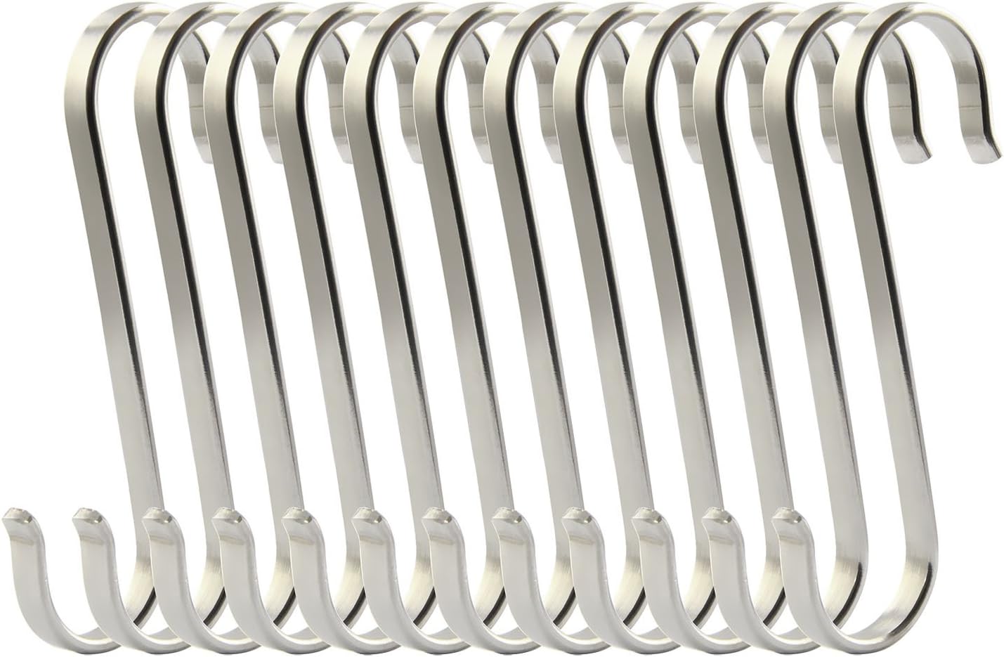Ganchos S acero inox 304 para colgar ollas sartenes plateado