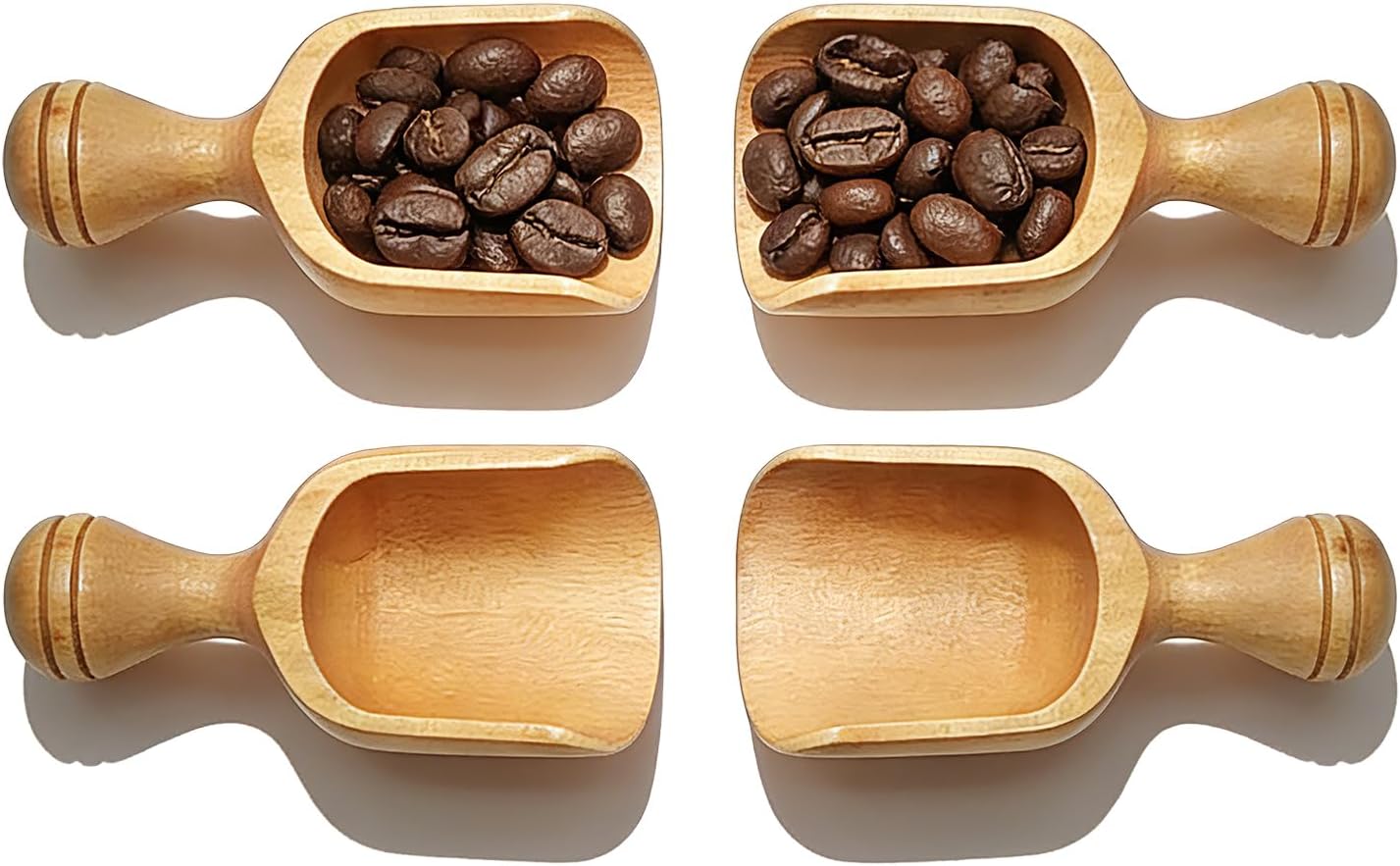 Set 4 Cucharas Café Madera Multiusos Té Cocina