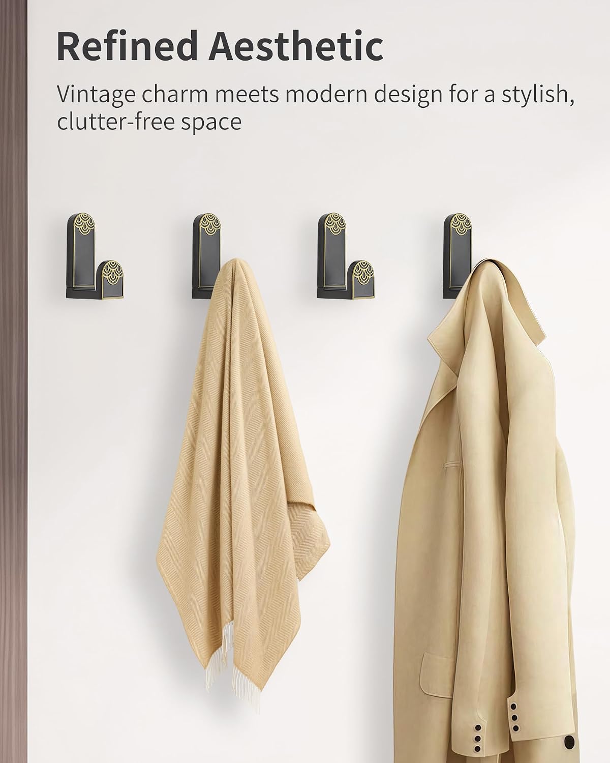 Ganchos pared vintage para abrigos llavero sombrero bata