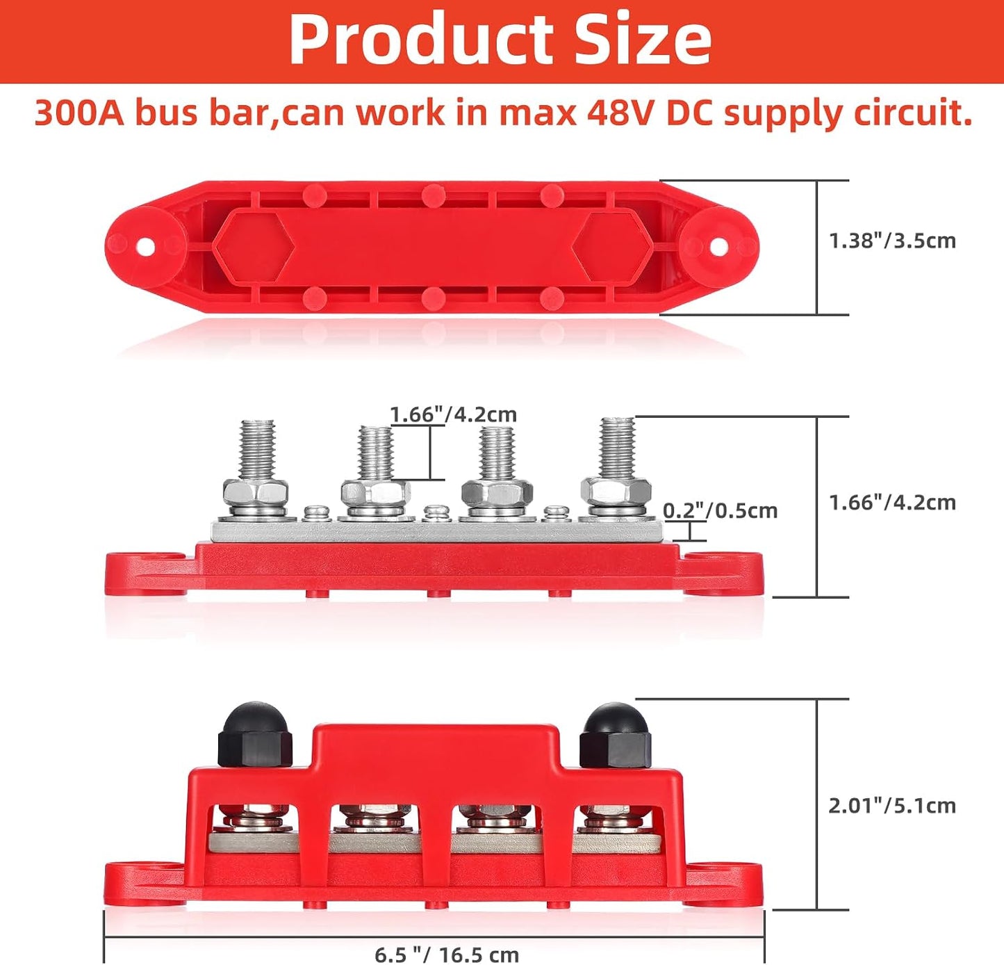Barra bus 12v 3/8pulg bloque distribución 4 pernos automóvil