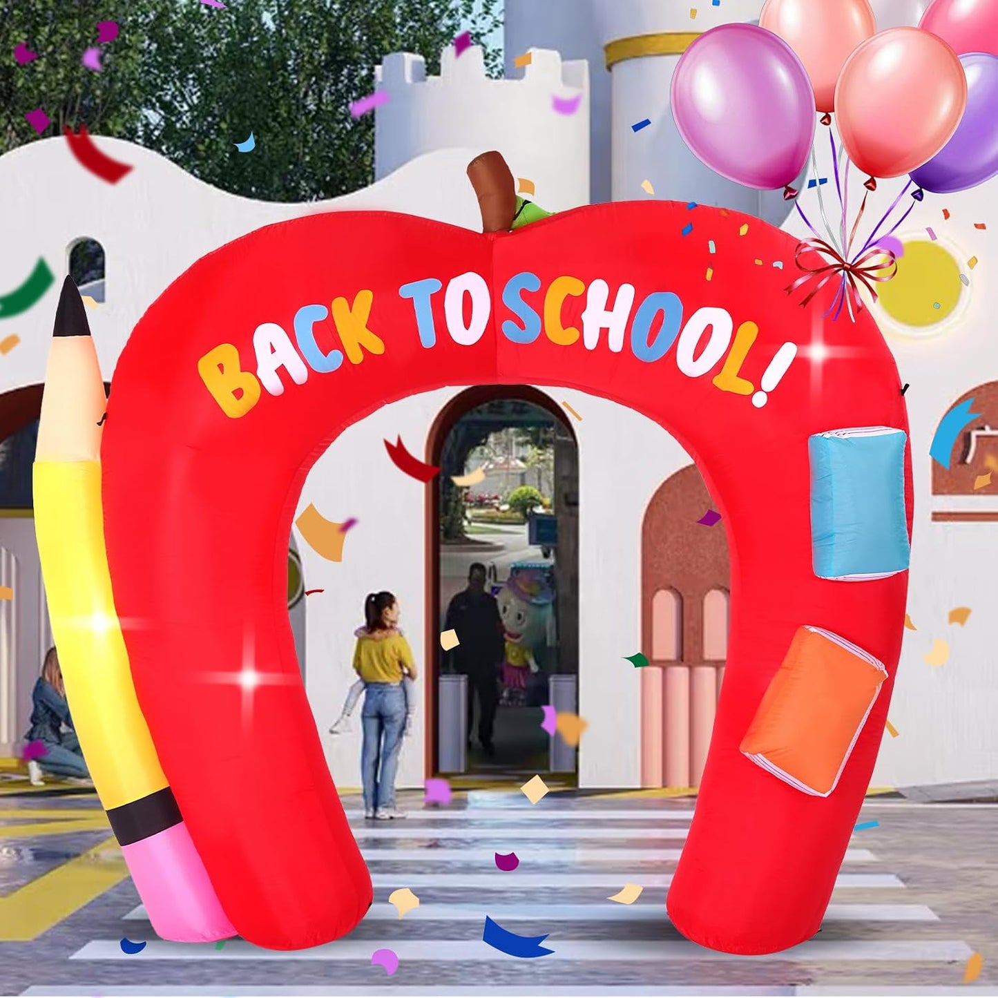 Arco inflable con luces LED para exteriores 9ft