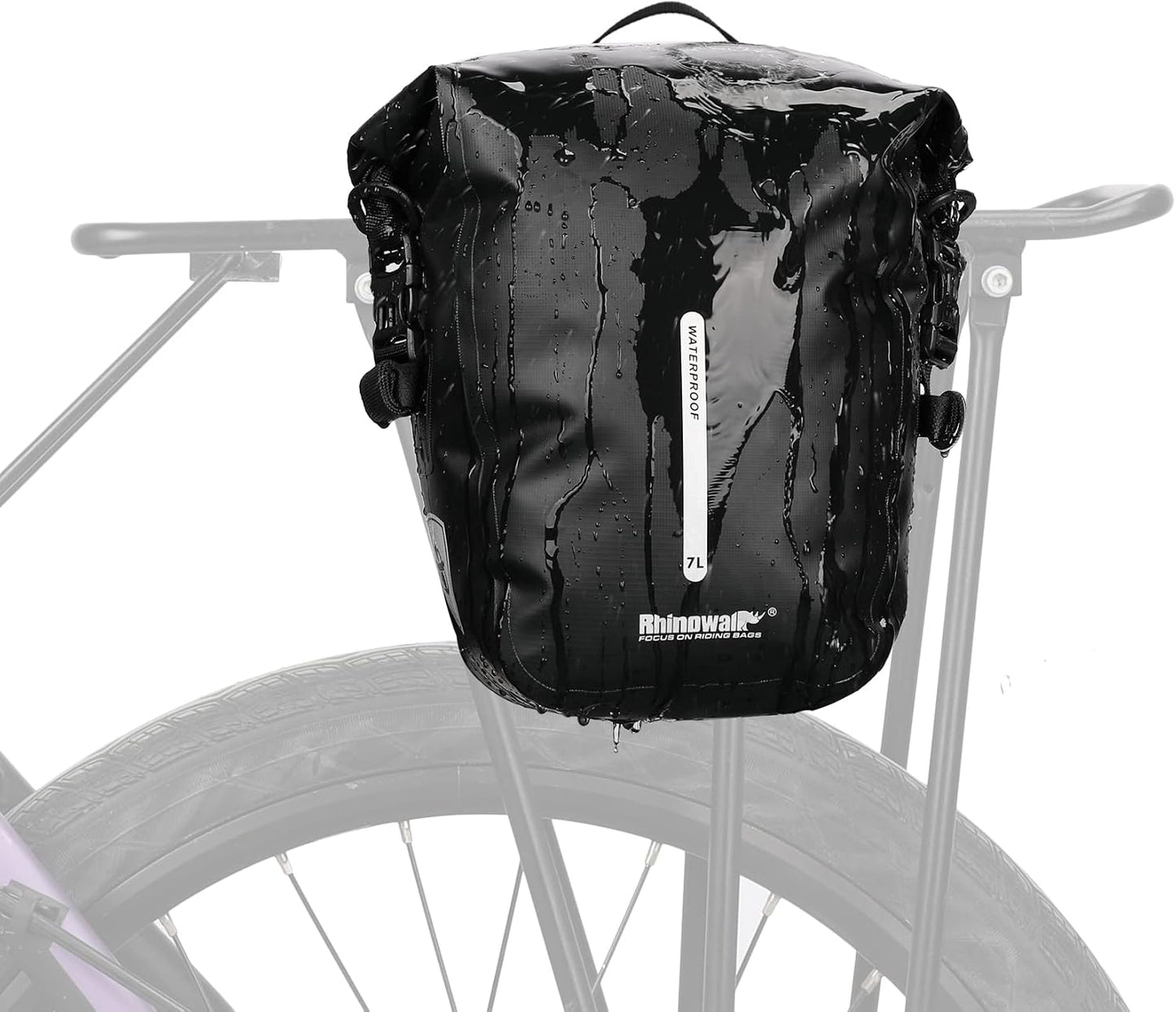 Bolsa alforja bicicleta 7L impermeable correa hombro