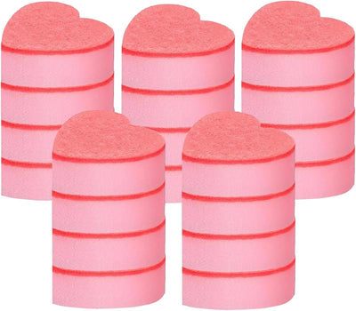 Esponja exfoliante corazón doble cara para cocina y hogar 20 pzas