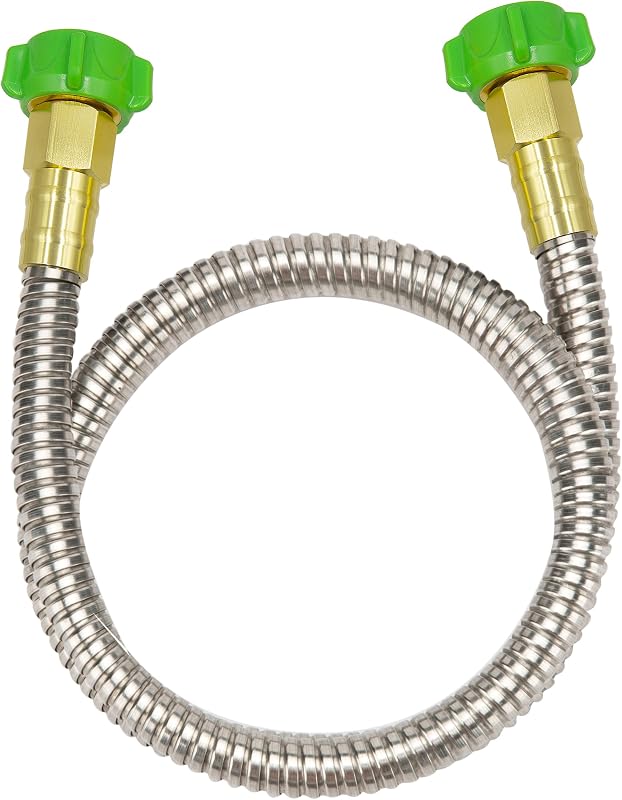 Manguera jardín acero inox 304 5ft conector metal hembra