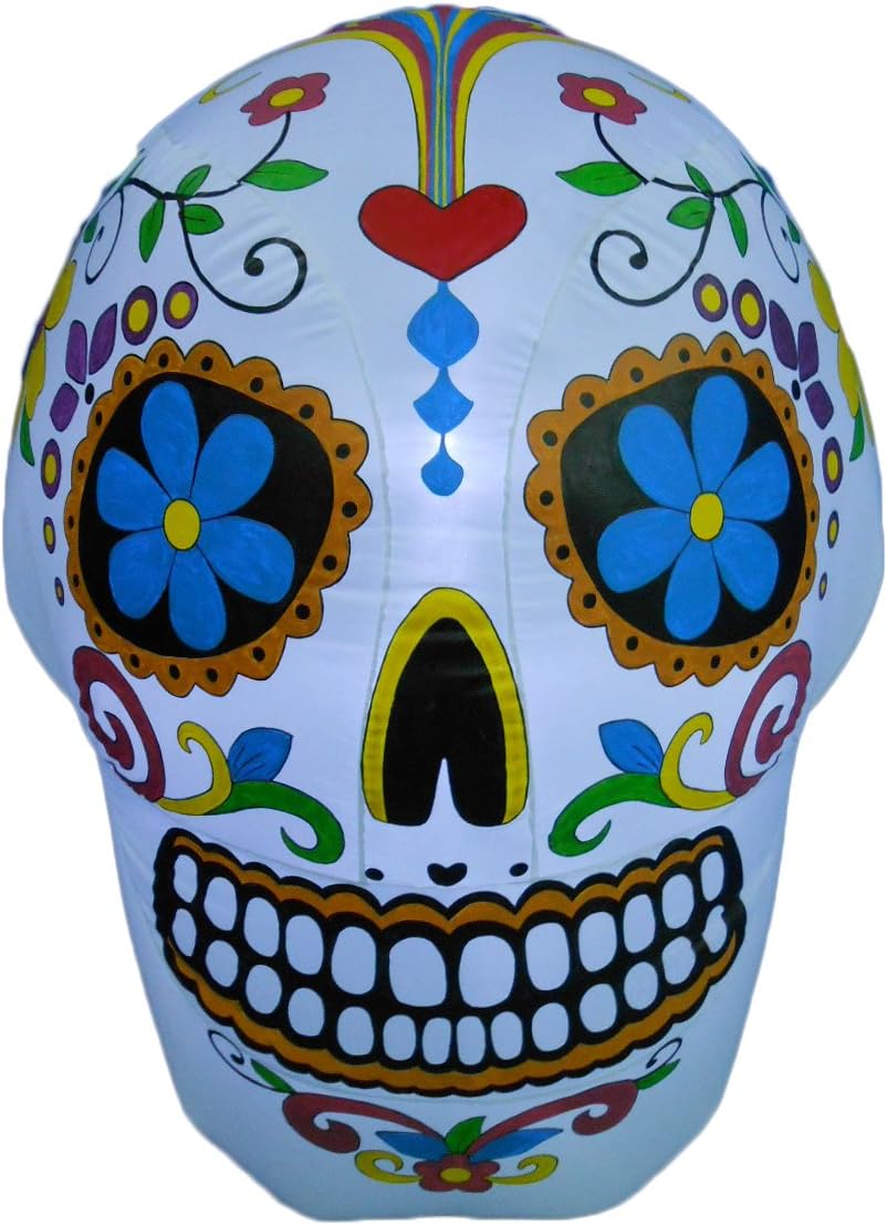 Luces LED inflables calavera 4ft Halloween