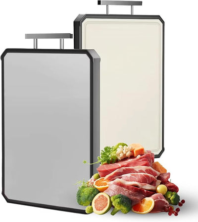 Tabla cortar acero grises cocina apta lavavajillas doble cara