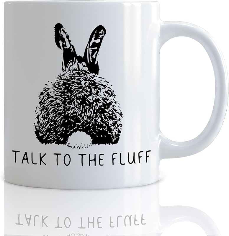 Taza café cerámica 11" regalo conejo