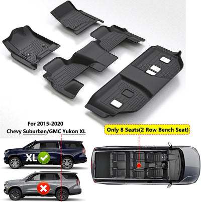 Alfombrillas piso Chevy Suburban/GMC Yukon XL-8 2015+