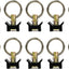 Anillo amarre ajustable con resorte 10 Pzas Negro