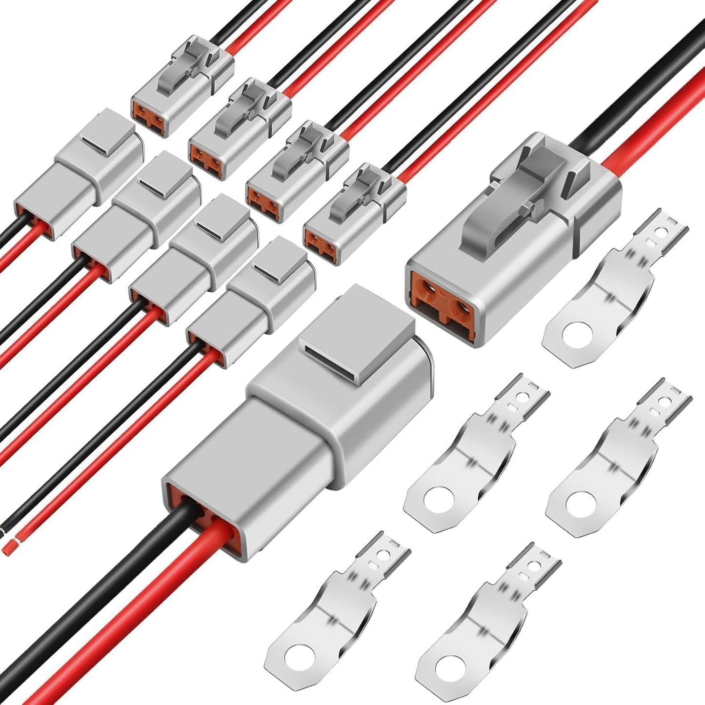 5 Pzas Conectores DTP 2 Pines 12 AWG Impermeables