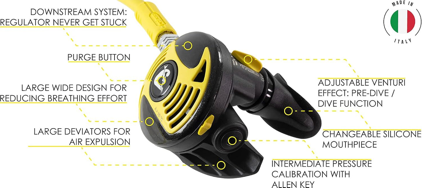 Regulador buceo 2ª etapa Cressi alta calidad