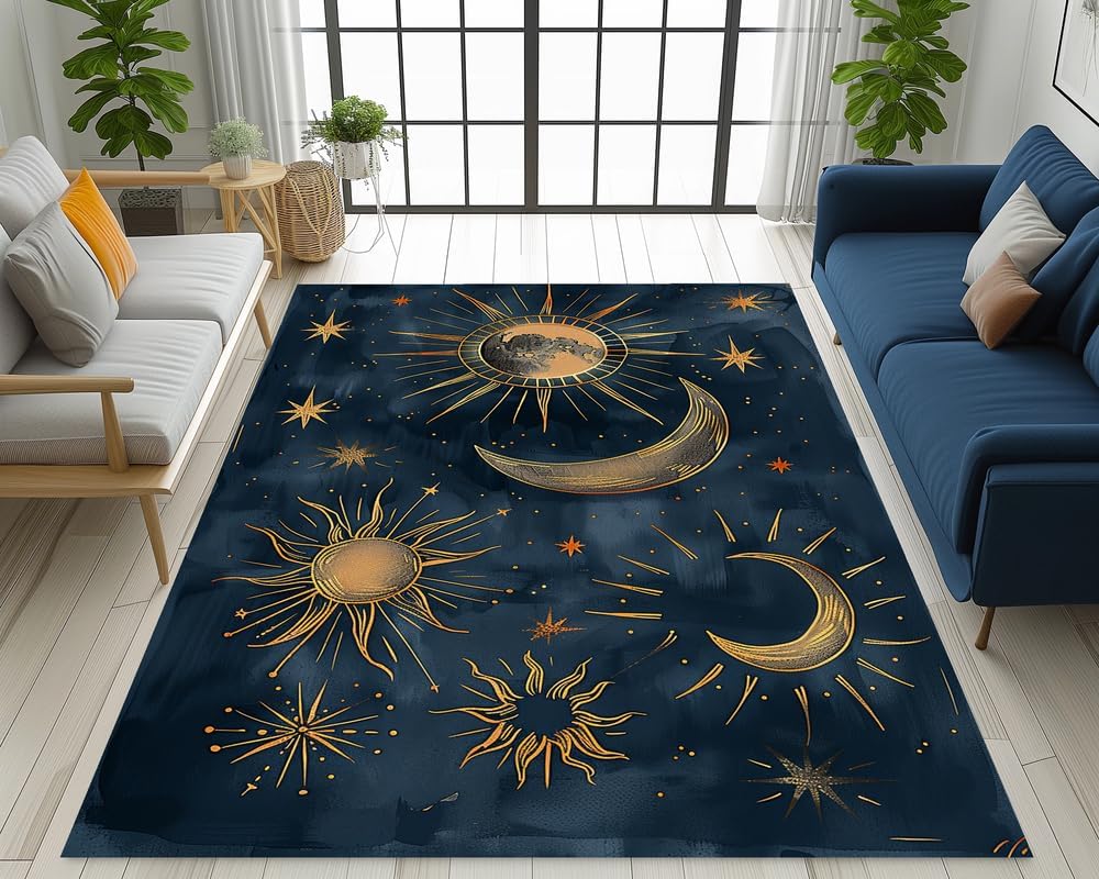 Alfombra estrellas luna cielo nocturno dormitorio sala