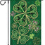 Bandera San Patricio 12x18pulg doble cara trébol búfalo cuadros