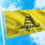 Bandera amarilla Gadsden 2x3ft poliéster resistente UV