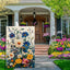 Bandera jardín floral 12x18pulg doble cara bienvenida patio