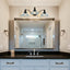 Luz de Tocador 3 Luces Azul y Negro Baño