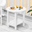 Mesa auxiliar redonda plástico 18" 2 niveles blanco