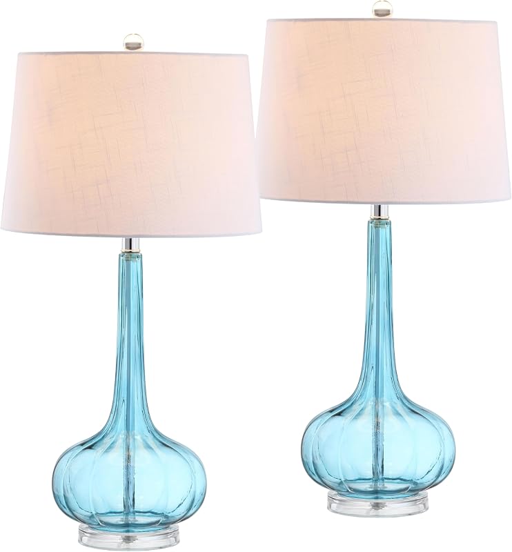 2 Lámparas Mesa LED Cristal Lágrima Contemporánea