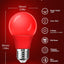 2 Bombillas LED A15 Rojas E26 5W para Interior y Exterior