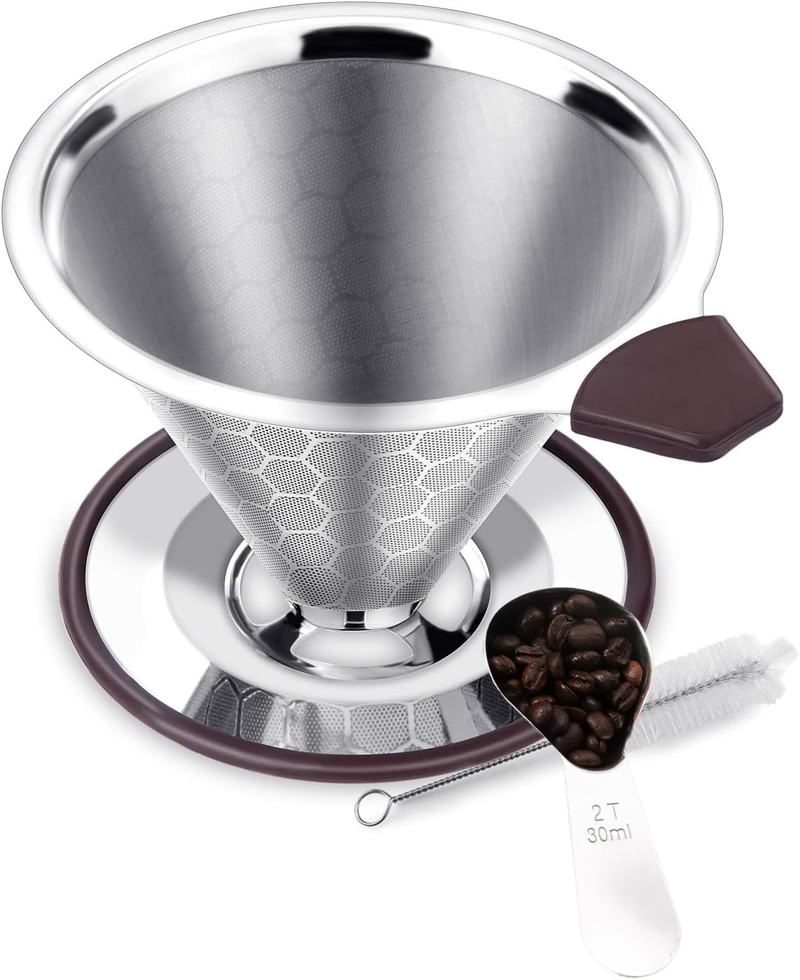 Gotero café 1-4 tazas acero inox reutiliz. sin papel