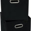 Cubos tela negra plegables 11x11x11" set 2