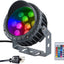 Lámpara LED RGBW jardín patio control remoto impermeable